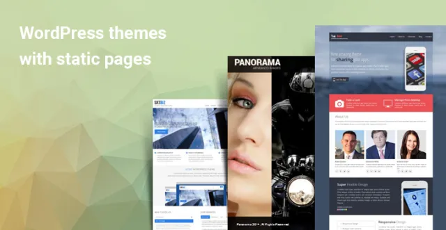 ธีม WordPress พร้อมหน้าคงที่