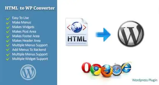 محول HTML إلى WordPress