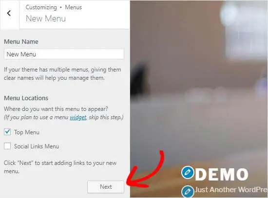 dodaj nowe menu