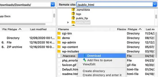 สร้าง WordPress .htaccess