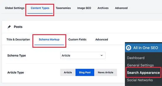 wordpress 中的内容类型