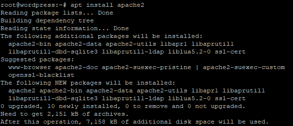 安裝 apache2