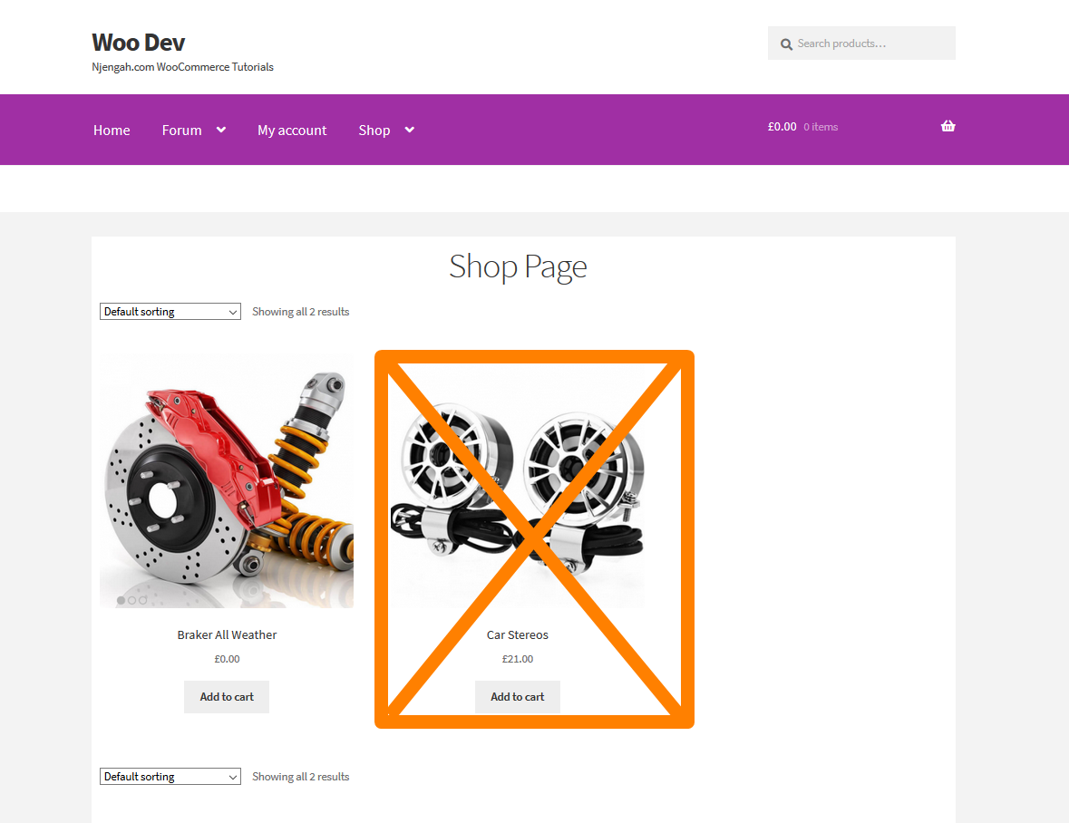 woocommerce ürününü gizle