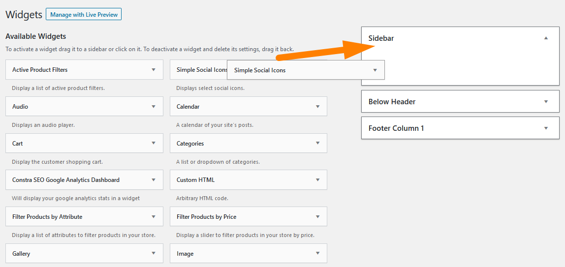 cara mengedit sidebar wordpress