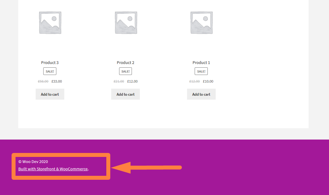 Как удалить встроенную ссылку в футере Storefront & Woocommerce