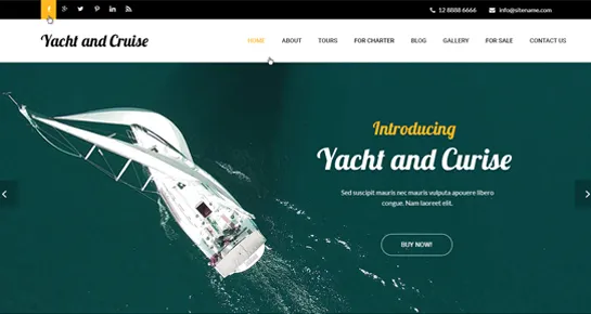 tema de WordPress para cruceros en yate