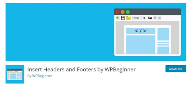 Inserați antetul și subsolul de către wpbeginner
