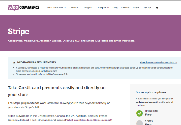 WooCommerce Stripe 결제 게이트웨이