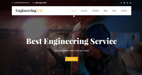 Mühendislik WordPress teması