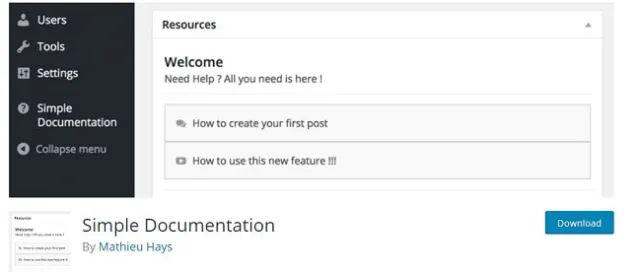 Plugin de documentare simplu