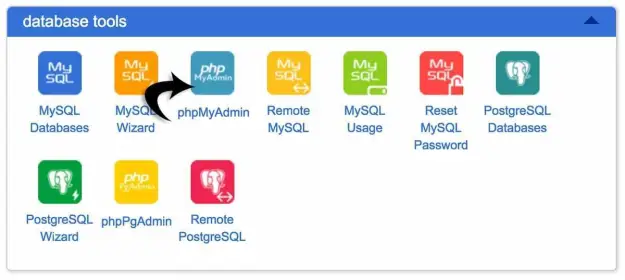 dostęp do PHPMyAdmin