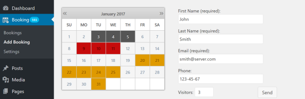 Calendar de rezervare
