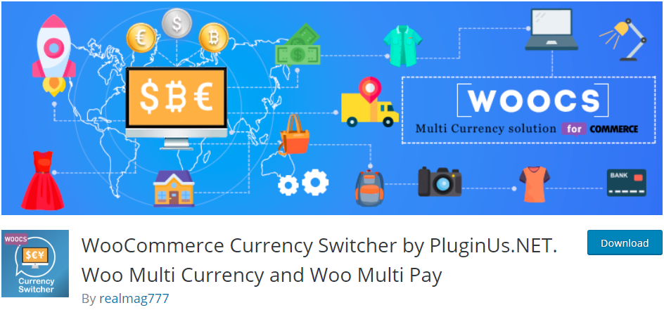 WOCS – ตัวสลับสกุลเงินสำหรับ WooCommerce
