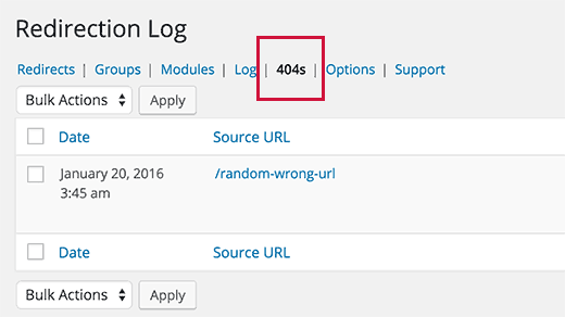 404 yönlendirme WordPress