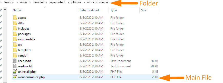Ścieżka pliku bazowego WooCommerce