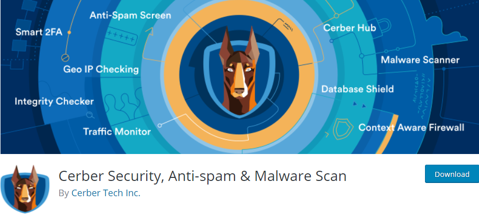 Escaneo de seguridad, antispam y malware de Cerber