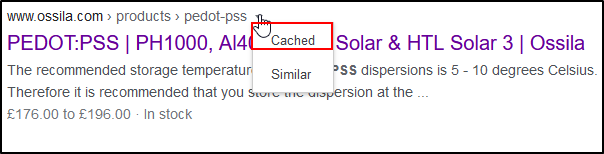 seleziona cache