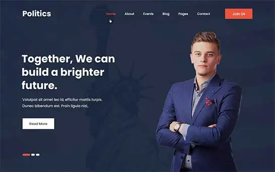Тема WordPress для политических кандидатов