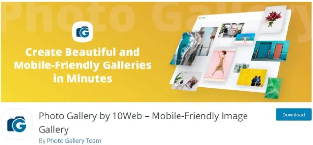фотогалерея на 10web