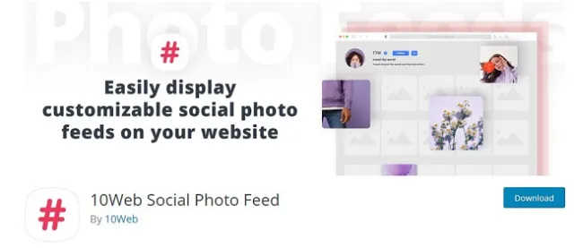 Umpan foto sosial 10web