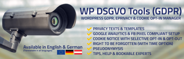 WP DSGVO 工具 GDPR