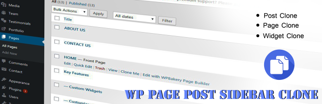 WP Page Post 小部件克隆