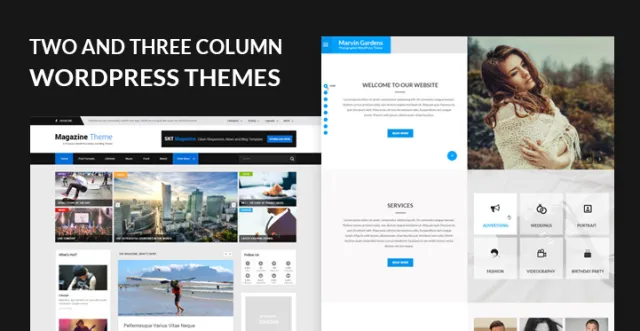 Temas de WordPress de dos columnas y tres columnas