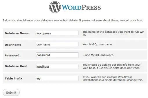 WordPress'i yükleyin