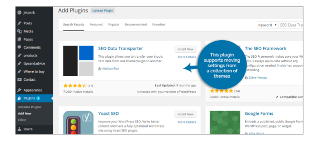 SEO-Datentransporter