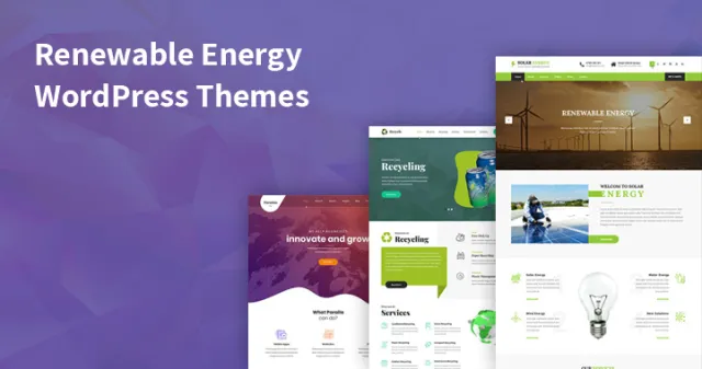 temas WordPress de energia renovável