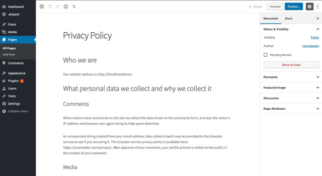 impostazioni sulla privacy