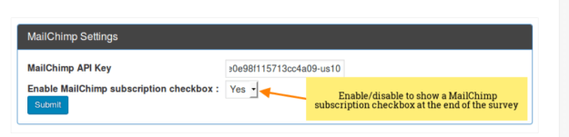 Activation de MailChimp et utilisation de l'entonnoir de sondage