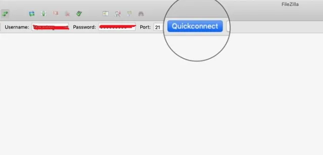 koneksi cepat filezilla
