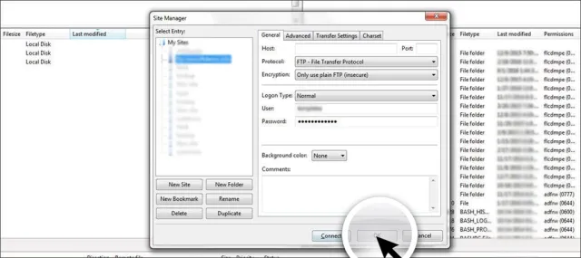 masukkan kata sandi untuk FTP