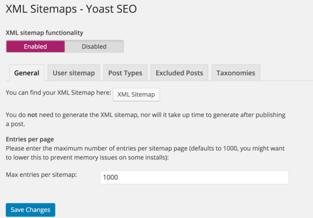 WordPress 搜索引擎优化站点地图