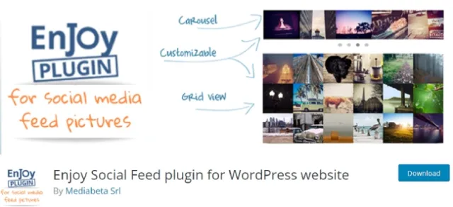 Nikmati plugin Umpan Sosial untuk situs web WordPress