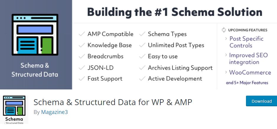 Schéma et données structurées pour WP et AMP