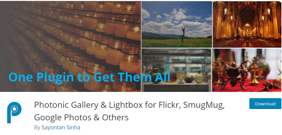 Galerie photonique et Lightbox pour Flickr, SmugMug, Google Photos et autres