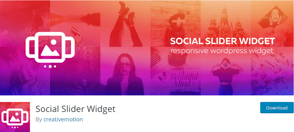 Widget de curseur social