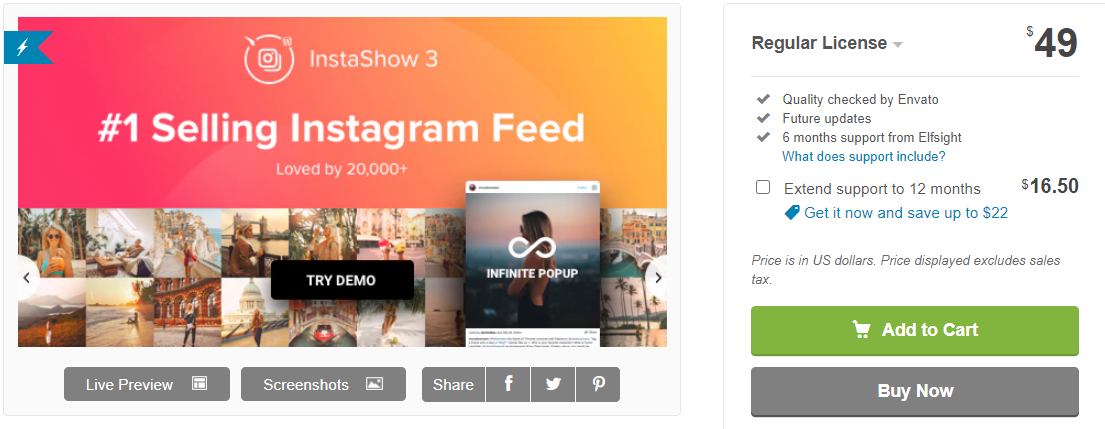 Flux Instagram - Galerie Instagram WordPress