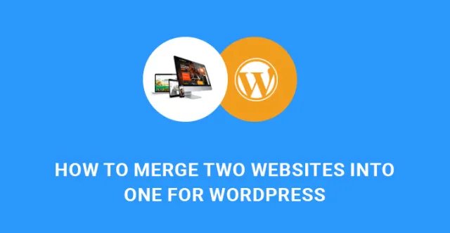 두 개의 웹사이트를 하나의 WordPress 사이트로 병합