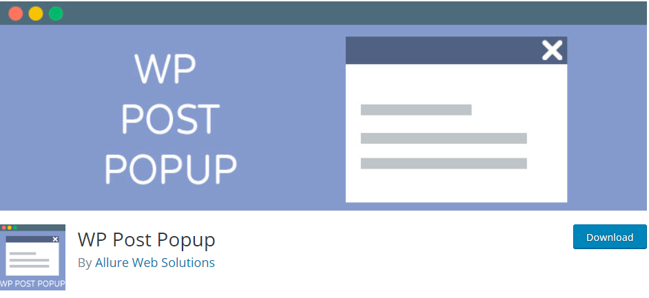 Popup de publication WP