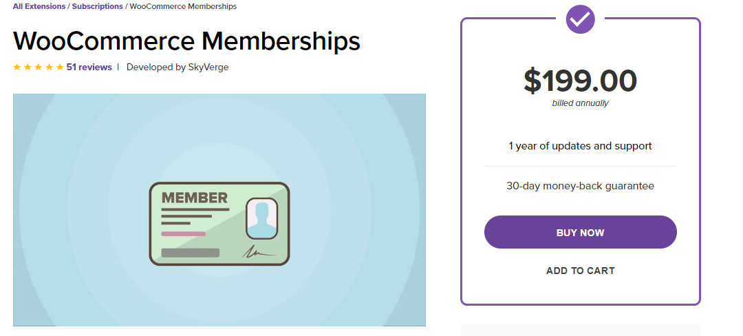 عضوية WooCommerce