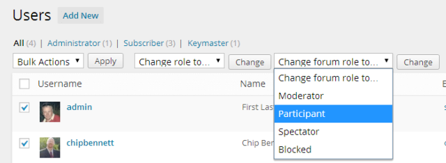 bbpress 用户