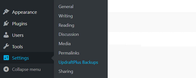 Резервное копирование в UpdraftPlus