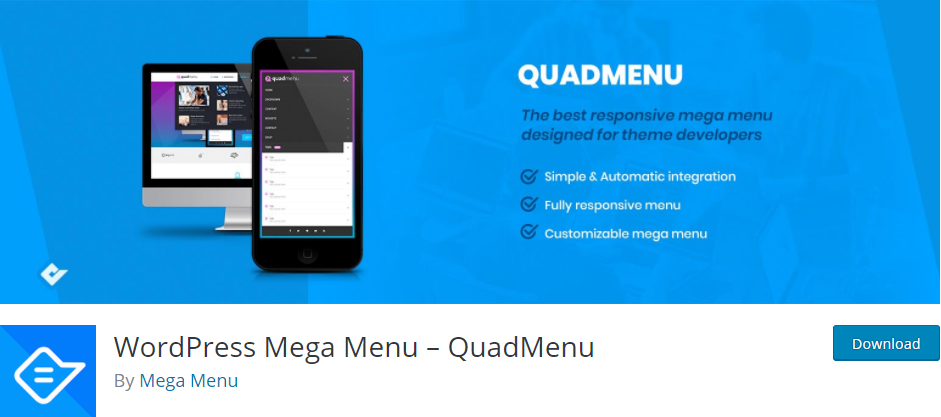 Mega menu di WordPress – QuadMenu
