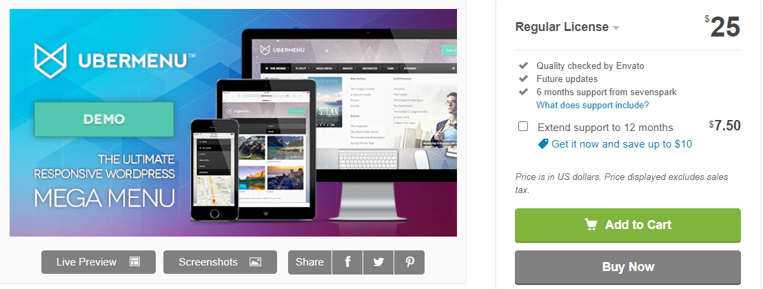 UberMenu – Plugin Mega Menu di WordPress