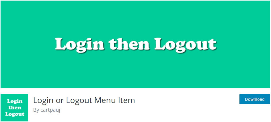 Voce di menu Login o Logout