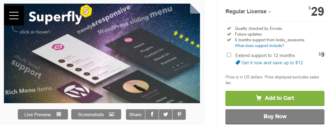 Plugin del menu di WordPress — Menu reattivo di Superfly