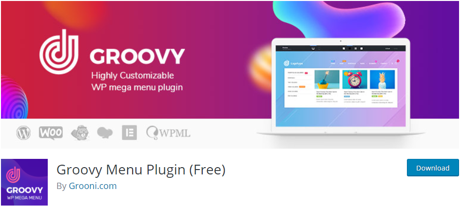 Plugin Menu Groovy (gratuito)